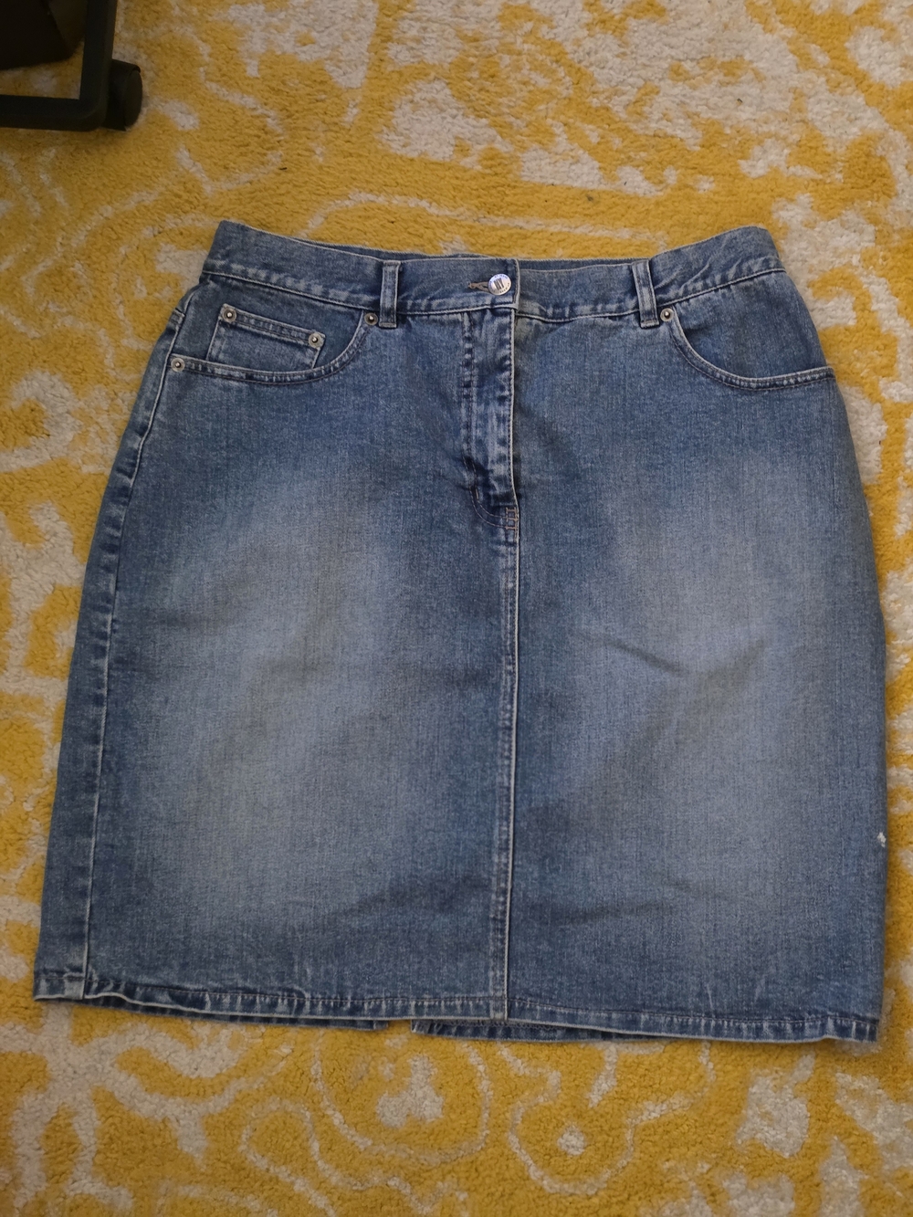 Denim Pencil Skirt in Blue - Women's